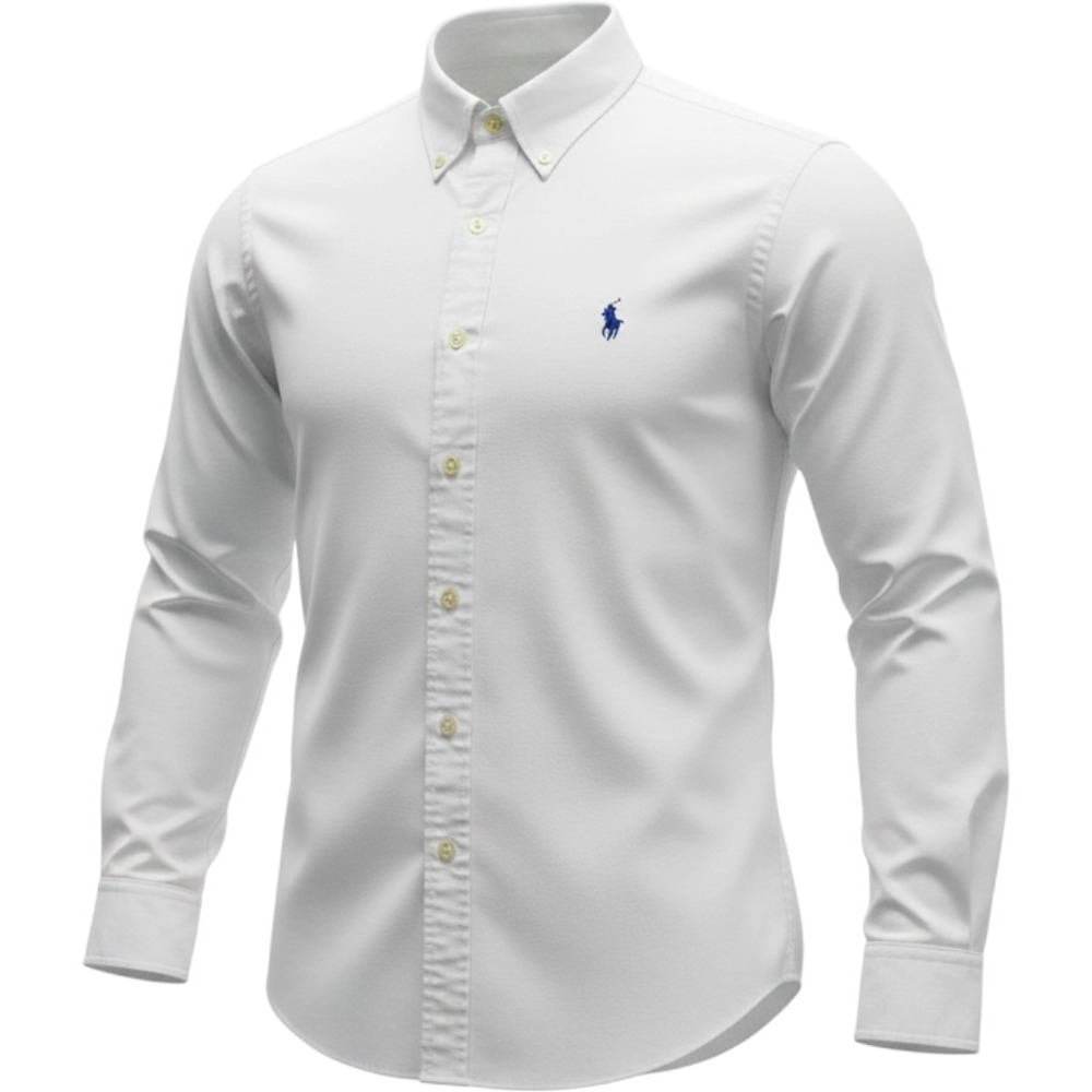 Ralph Lauren Button Down Shirt Mens M White Long Sleeve Embroidered Pony Logo